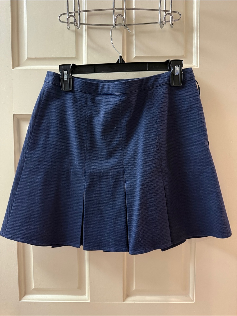 Joie Navy Circle Skirt with Box Pleats
